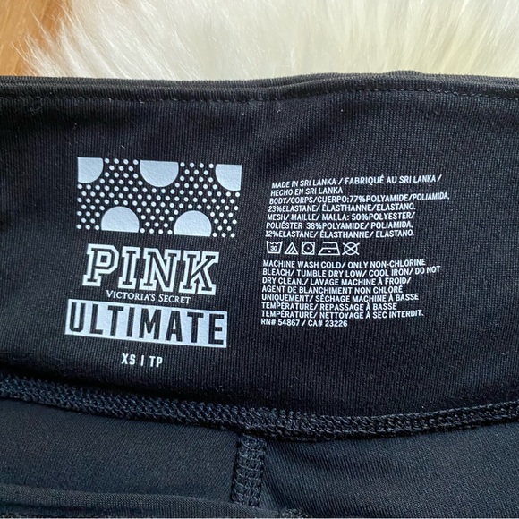 VS PINK Ultimate Black and Gray Color Block Leggings XS - Picture 7 of 7